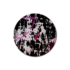 Chaos At The Wall Rubber Coaster (round) by DimitriosArt