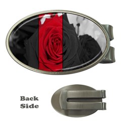 Roses Rouge Fleurs Money Clips (oval)  by kcreatif