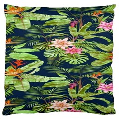 Flowers Pattern Large Flano Cushion Case (one Side) by Sparkle