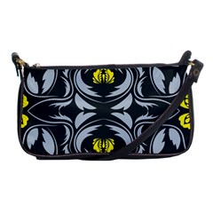 Folk Flowers Print Floral Pattern Ethnic Art Shoulder Clutch Bag by Eskimos