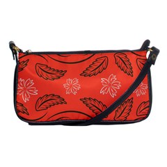 Folk Flowers Print Floral Pattern Ethnic Art Shoulder Clutch Bag by Eskimos