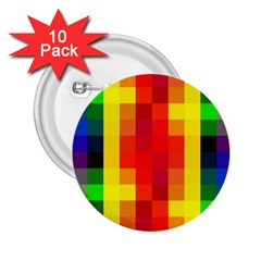 Pride Plaid 2 25  Buttons (10 Pack)  by WetdryvacsLair