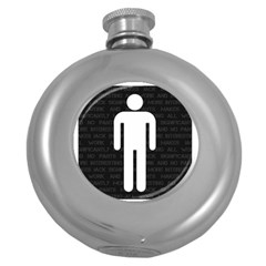 A Wordsearch For Our Times Round Hip Flask (5 Oz) by WetdryvacsLair