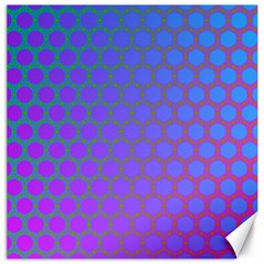 Hex Circle Points Vaporwave One Canvas 16  X 16  by WetdryvacsLair