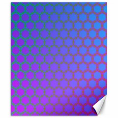 Hex Circle Points Vaporwave One Canvas 20  X 24  by WetdryvacsLair