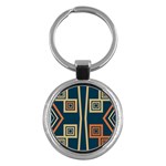 Abstract pattern geometric backgrounds   Key Chain (Round) Front