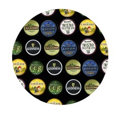 Beer Brands Logo Pattern Mini Round Pill Box by dflcprintsclothing