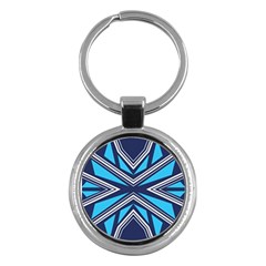 Abstract Pattern Geometric Backgrounds  Key Chain (round) by Eskimos