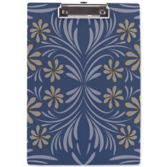 Folk Flowers Print Floral Pattern Ethnic Art A4 Clipboard by Eskimos