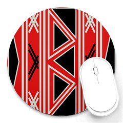 Abstract Pattern Geometric Backgrounds  Round Mousepads by Eskimos