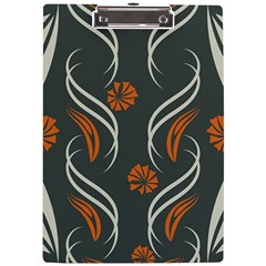 Folk Flowers Print Floral Pattern Ethnic Art A4 Clipboard by Eskimos