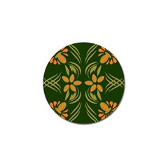 Folk Flowers Print Floral Pattern Ethnic Art Golf Ball Marker (4 Pack) by Eskimos