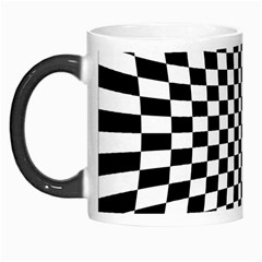 Illusion Checkerboard Black And White Pattern Morph Mug by Nexatart