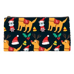 Funny Christmas Pattern Background Pencil Case by Jancukart