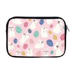 Cute Bunnies Easter Eggs Seamless Pattern Apple Macbook Pro 17  Zipper Case by Jancukart