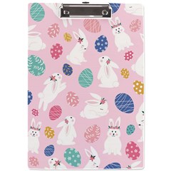 Cute Bunnies Easter Eggs Seamless Pattern A4 Clipboard by Jancukart