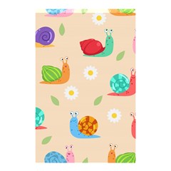 Seamless Pattern Cute Snail With Flower Leaf Shower Curtain 48  X 72  (small)  by Jancukart