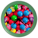 Bubble Gum Color Wall Clock Front