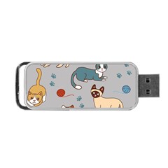 Cats Pattern Portable Usb Flash (two Sides) by Jancukart