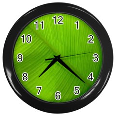 Banana Leaf Wall Clock (black) by artworkshop