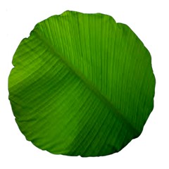 Banana Leaf Large 18  Premium Flano Round Cushions by artworkshop