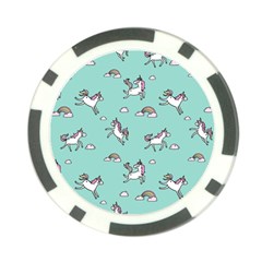 Unicorn Patterns Poker Chip Card Guard by Jancukart