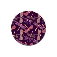 Dragonfly-pattern-design Magnet 3  (round) by Jancukart