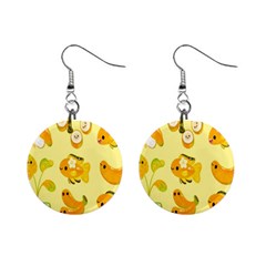 Banana Cichlid Mini Button Earrings by artworkshop