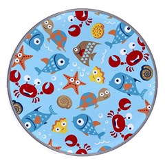 Seamless-pattern-funny-marine-animals-cartoon Wireless Charger by Jancukart