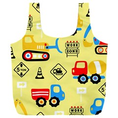 Seamless-pattern-vector-industrial-vehicle-cartoon Full Print Recycle Bag (xxxl) by Jancukart