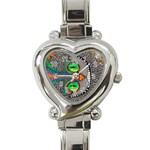 Alice In Wonderland Cat Heart Italian Charm Watch Front