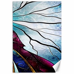 Anna Disney Frozen Stained Glass Canvas 12  X 18  by artworkshop