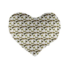 Moths Photos Motif Pattern Standard 16  Premium Flano Heart Shape Cushions by dflcprintsclothing