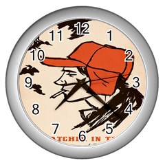 Catcher In The Rye Wall Clock (silver) by artworkshop