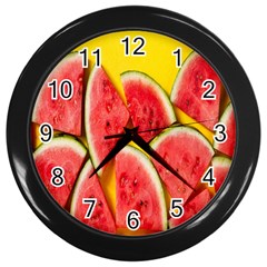 Watermelon Wall Clock (black) by artworkshop