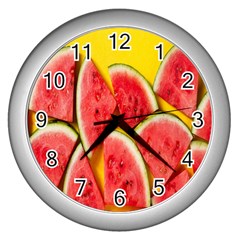 Watermelon Wall Clock (silver) by artworkshop