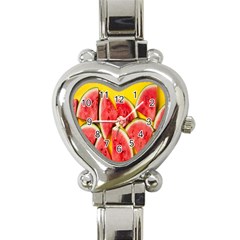 Watermelon Heart Italian Charm Watch by artworkshop