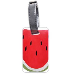 Watermelon Pillow Fluffy Luggage Tag (two Sides) by artworkshop