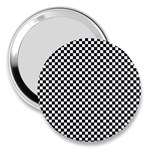 Black And White Checkerboard Background Board Checker 3  Handbag Mirrors Front