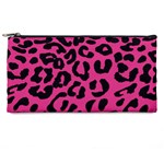 Leopard Print Jaguar dots pink neon Pencil Case Front