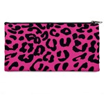 Leopard Print Jaguar dots pink neon Pencil Case Back