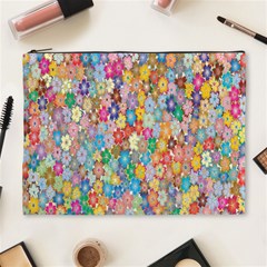 Floral Flowers Cosmetic Bag (xl) by artworkshop