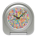 Floral Flowers Travel Alarm Clock Front