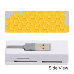 Hexagons Yellow Honeycomb Hive Bee Hive Pattern Memory Card Reader (stick) by artworkshop