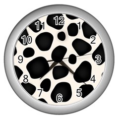 Texture Design Wallpaperpublic Wall Clock (silver) by artworkshop