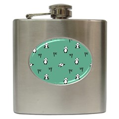 Pandas Pattern Hip Flask (6 Oz) by artworkshop