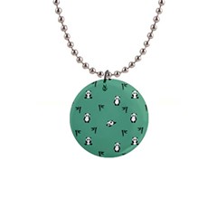 Pandas Pattern 1  Button Necklace by artworkshop