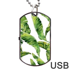 Sheets Tropical Plant Palm Summer Exotic Dog Tag Usb Flash (two Sides) by artworkshop