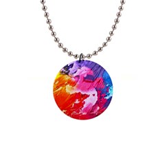 Colorful Painting 1  Button Necklace by artworkshop