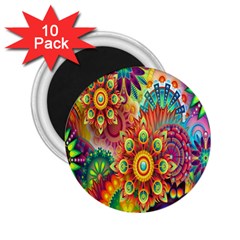 Mandalas Colorful Abstract Ornamental 2 25  Magnets (10 Pack)  by artworkshop